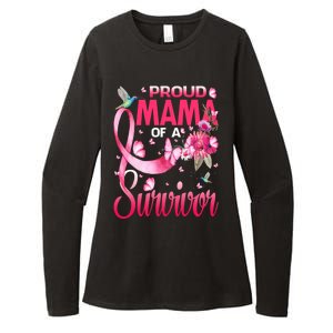 Proud Mama Of A Survivor Breast Cancer Sunflower Great Gift Womens CVC Long Sleeve Shirt