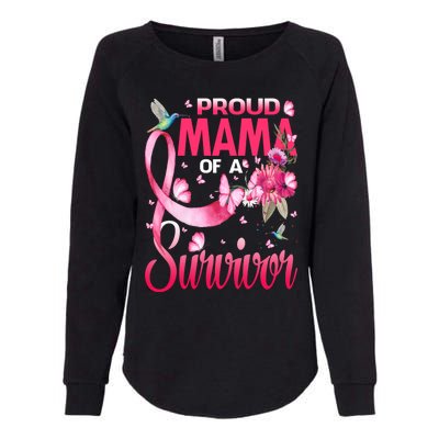 Proud Mama Of A Survivor Breast Cancer Sunflower Great Gift Womens California Wash Sweatshirt