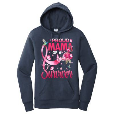 Proud Mama Of A Survivor Breast Cancer Sunflower Great Gift Women's Pullover Hoodie