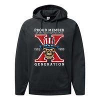 Proud Member Of He Fuck Your Feelings Gen X Horror Skull Performance Fleece Hoodie