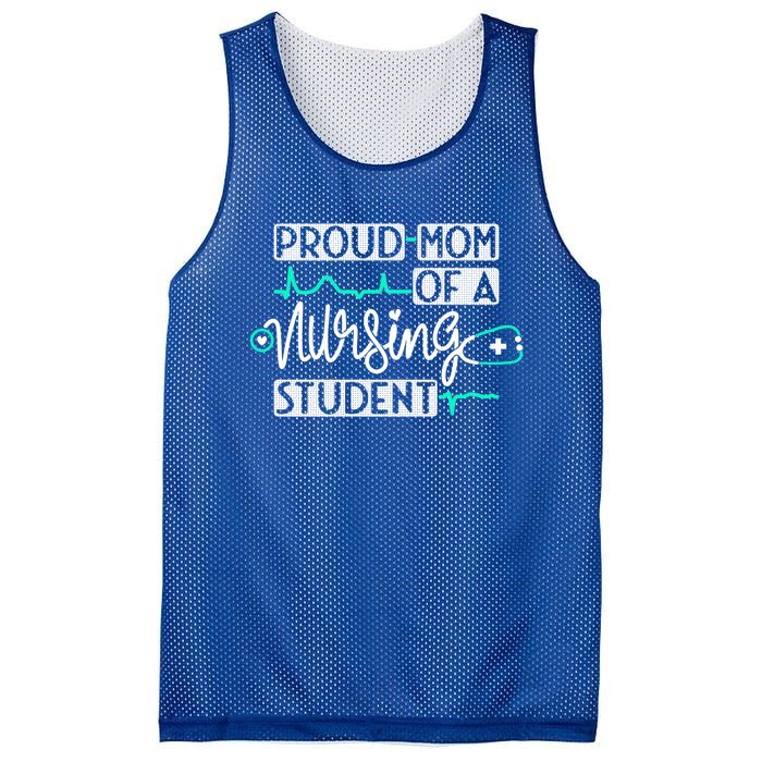 Proud Mom Of A Nursing Student Future Rn Daughter Nurses Mom Cute Gift Mesh Reversible Basketball Jersey Tank