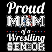 Proud Mom Of A Wrestling Senior 2025 Gift Doggie Tank