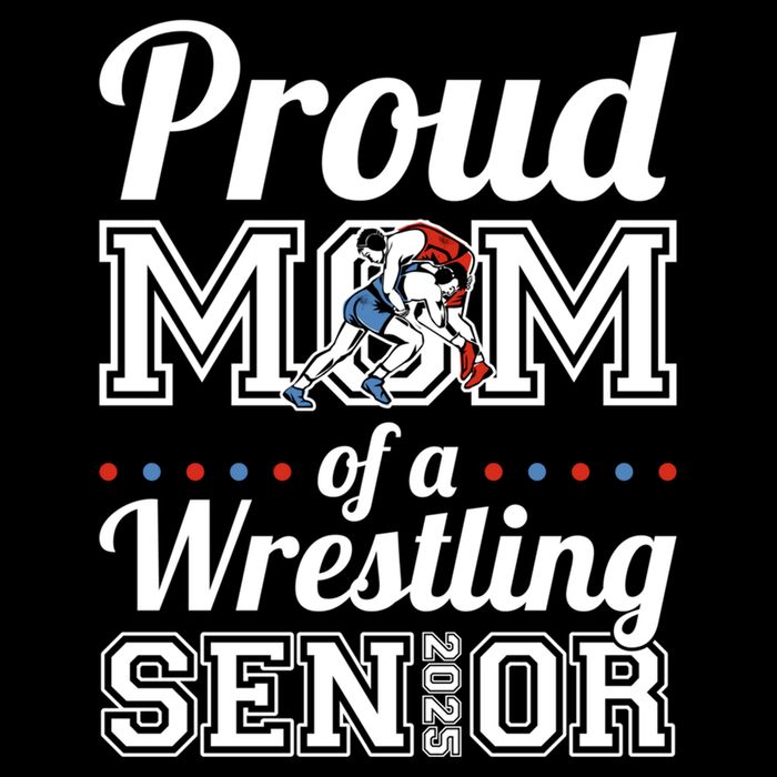 Proud Mom Of A Wrestling Senior 2025 Gift Doggie Tank