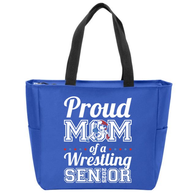 Proud Mom Of A Wrestling Senior 2025 Gift Zip Tote Bag