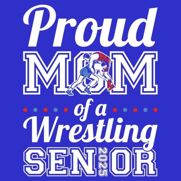 Proud Mom Of A Wrestling Senior 2025 Gift Zip Tote Bag