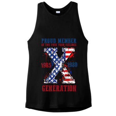 Proud Member Of The Fck Your Feelings X Generation 1965 1980 Ladies PosiCharge Tri-Blend Wicking Tank