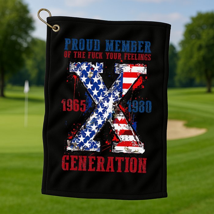 Proud Member Of The Fck Your Feelings X Generation 1965 1980 Golf Towel