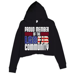 Proud Member Of The LGBFJB Community Crop Fleece Hoodie