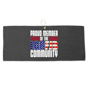 Proud Member Of The LGBFJB Community Large Microfiber Waffle Golf Towel