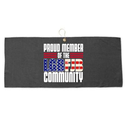 Proud Member Of The LGBFJB Community Large Microfiber Waffle Golf Towel