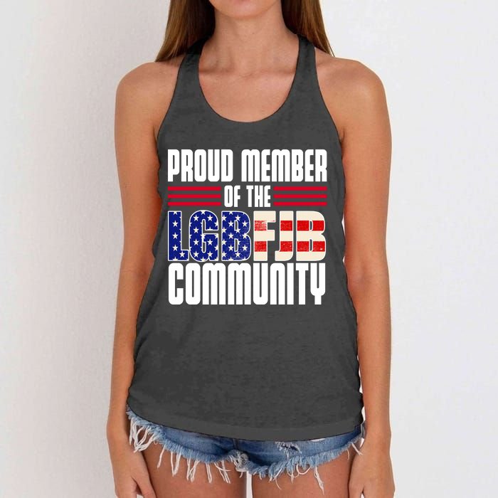 Proud Member Of The LGBFJB Community Women's Knotted Racerback Tank