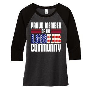 Proud Member Of The LGBFJB Community Women's Tri-Blend 3/4-Sleeve Raglan Shirt