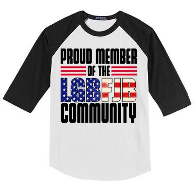 Proud Member Of The LGBFJB Community Kids Colorblock Raglan Jersey