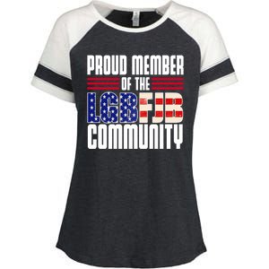 Proud Member Of The LGBFJB Community Enza Ladies Jersey Colorblock Tee