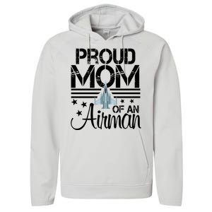 Proud Mom Of An Air Jet Plane Pilot Gift Performance Fleece Hoodie