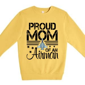 Proud Mom Of An Air Jet Plane Pilot Gift Premium Crewneck Sweatshirt