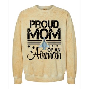 Proud Mom Of An Air Jet Plane Pilot Gift Colorblast Crewneck Sweatshirt