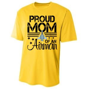 Proud Mom Of An Air Jet Plane Pilot Gift Performance Sprint T-Shirt