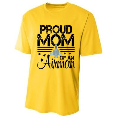 Proud Mom Of An Air Jet Plane Pilot Gift Performance Sprint T-Shirt