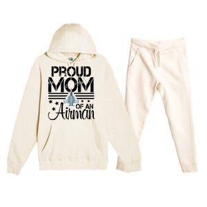 Proud Mom Of An Air Jet Plane Pilot Gift Premium Hooded Sweatsuit Set