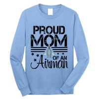 Proud Mom Of An Air Jet Plane Pilot Gift Long Sleeve Shirt