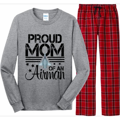 Proud Mom Of An Air Jet Plane Pilot Gift Long Sleeve Pajama Set