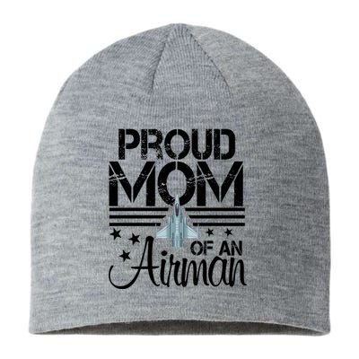 Proud Mom Of An Air Jet Plane Pilot Gift Sustainable Beanie