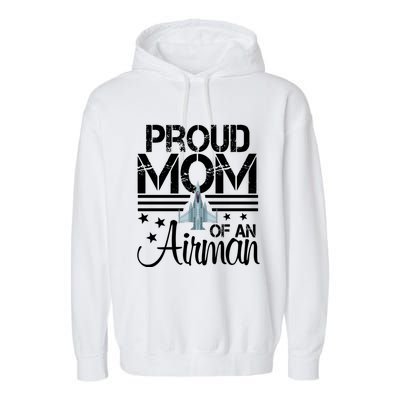 Proud Mom Of An Air Jet Plane Pilot Gift Garment-Dyed Fleece Hoodie