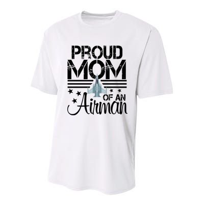 Proud Mom Of An Air Jet Plane Pilot Gift Youth Performance Sprint T-Shirt