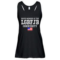 Proud Member Of The LGBFJB Community USA Flag LGB FJB Ladies Essential Flowy Tank