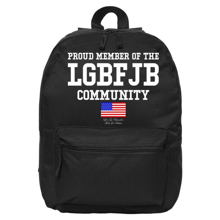 Proud Member Of The LGBFJB Community USA Flag LGB FJB 16 in Basic Backpack