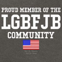 Proud Member Of The LGBFJB Community USA Flag LGB FJB Cotton Canvas Backpack
