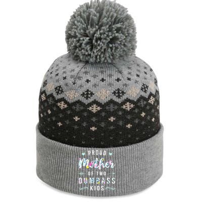 Proud Mother Of Two Dumbass Gift Mothers Day Gift Mom Gift The Baniff Cuffed Pom Beanie