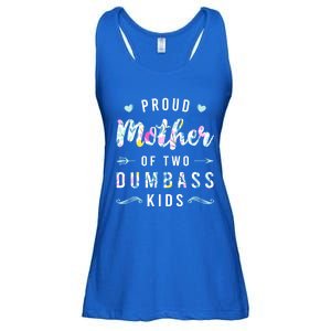 Proud Mother Of Two Dumbass Gift Mothers Day Gift Mom Gift Ladies Essential Flowy Tank