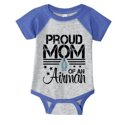 Proud Mom Of An Air Jet Plane Pilot Gift Infant Baby Jersey Bodysuit