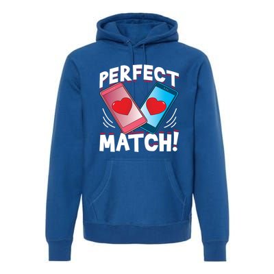 Perfect Match Online Dating Valentine's Day Couple Matching Gift Premium Hoodie