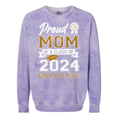 Proud Mom Of A Class Of 2024 Graduate Colorblast Crewneck Sweatshirt