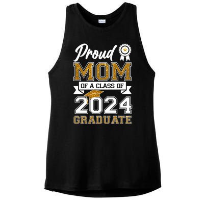 Proud Mom Of A Class Of 2024 Graduate Ladies PosiCharge Tri-Blend Wicking Tank