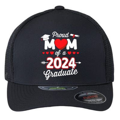 Proud Mom Of A Class Of 2024 Graduate Senior Graduation Flexfit Unipanel Trucker Cap