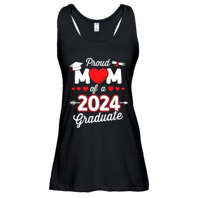 Proud Mom Of A Class Of 2024 Graduate Senior Graduation Ladies Essential Flowy Tank