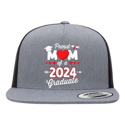 Proud Mom Of A Class Of 2024 Graduate Senior Graduation Flat Bill Trucker Hat