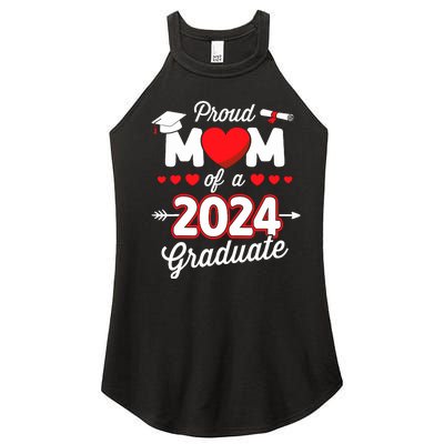 Proud Mom Of A Class Of 2024 Graduate Senior Graduation Women's Perfect Tri Rocker Tank