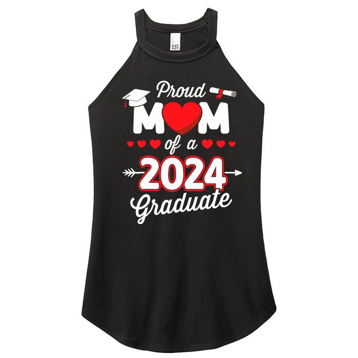 Proud Mom Of A Class Of 2024 Graduate Senior Graduation Women's Perfect Tri Rocker Tank