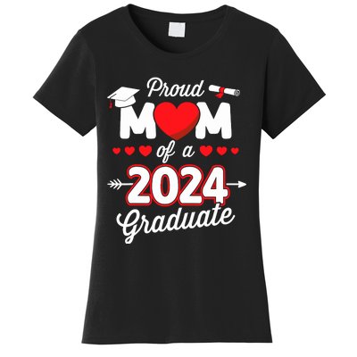 Proud Mom Of A Class Of 2024 Graduate Senior Graduation Women's T-Shirt