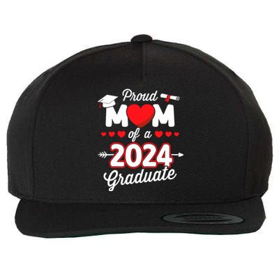 Proud Mom Of A Class Of 2024 Graduate Senior Graduation Wool Snapback Cap