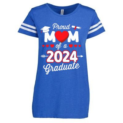 Proud Mom Of A Class Of 2024 Graduate Senior Graduation Enza Ladies Jersey Football T-Shirt