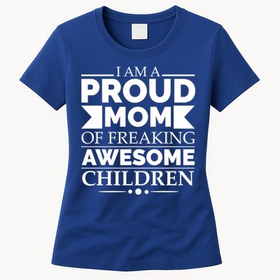 Proud Mom Of Awesome Mother's Day Parents Gift Womens T-Shirt