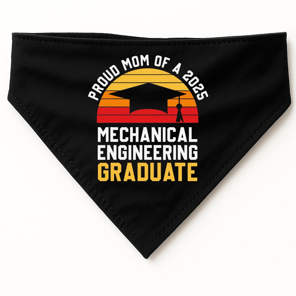 Proud Mom Of Mechanical Engineering Graduate 2025 USA-Made Doggie Bandana