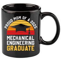 Proud Mom Of Mechanical Engineering Graduate 2025 11oz C Handle Ceramic Mug