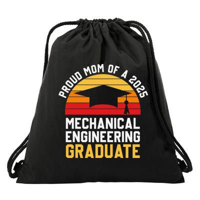Proud Mom Of Mechanical Engineering Graduate 2025 Drawstring Bag